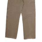 DICKIES Mens Cotton Regular Fit Straight Jeans Beige W40 L32 Workwear Zip