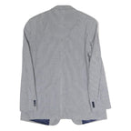 TOMMY HILFIGER Mens Grey & Blue Classic Jacket XL Cotton Woven Button Closure