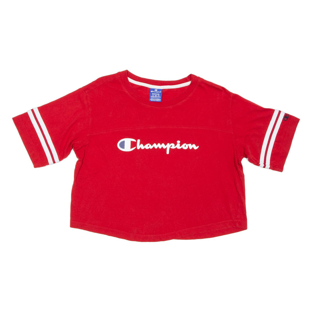 CHAMPION Cropped Womens T-Shirt Red M