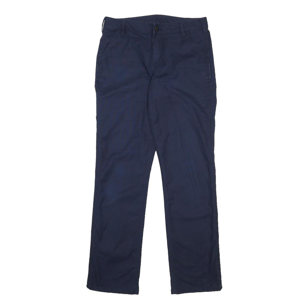 CARHARTT Womens Cotton Blend Navy Regular Straight Leg Trousers W30 L30 Workwear