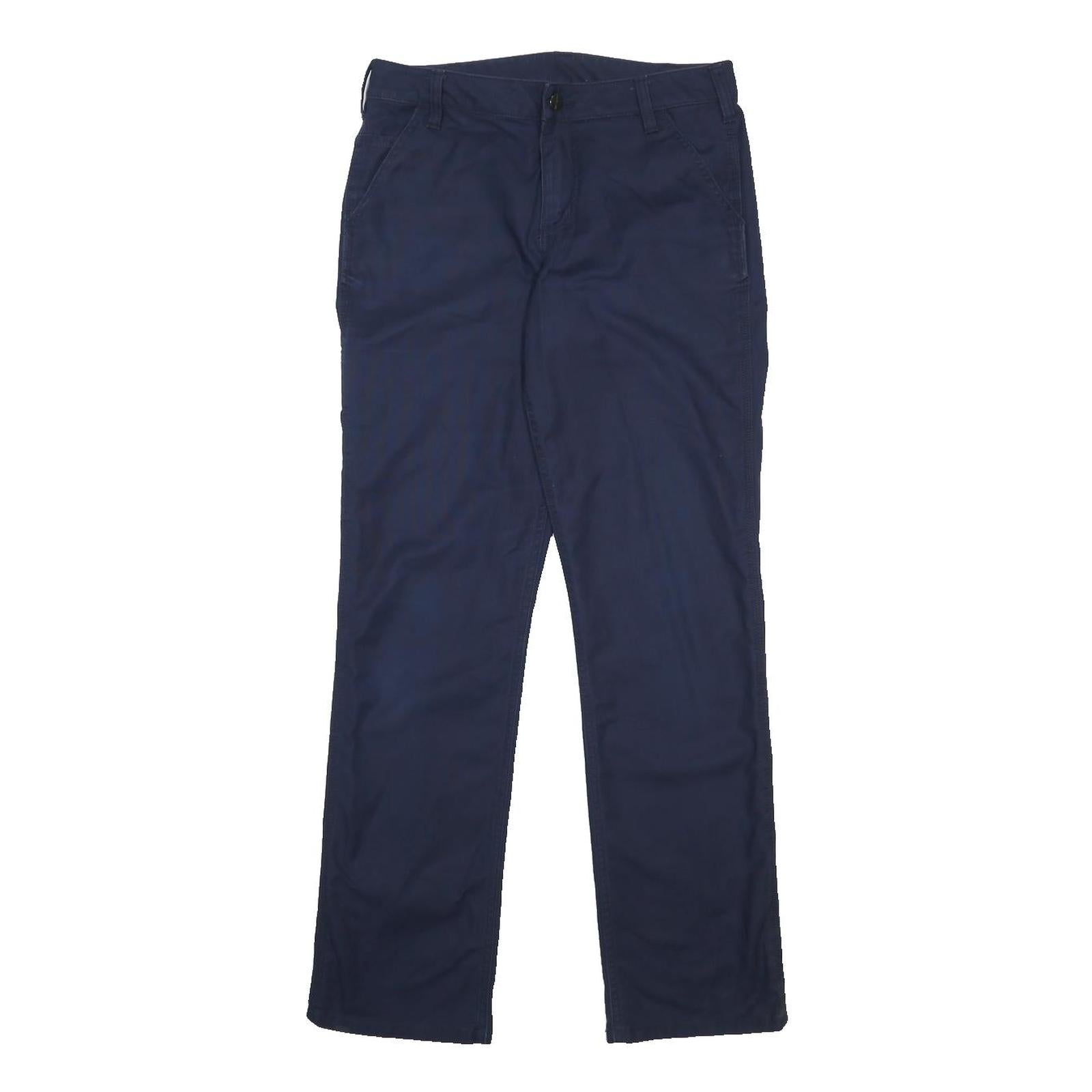 CARHARTT Womens Cotton Blend Navy Regular Straight Leg Trousers W30 L30 Workwear