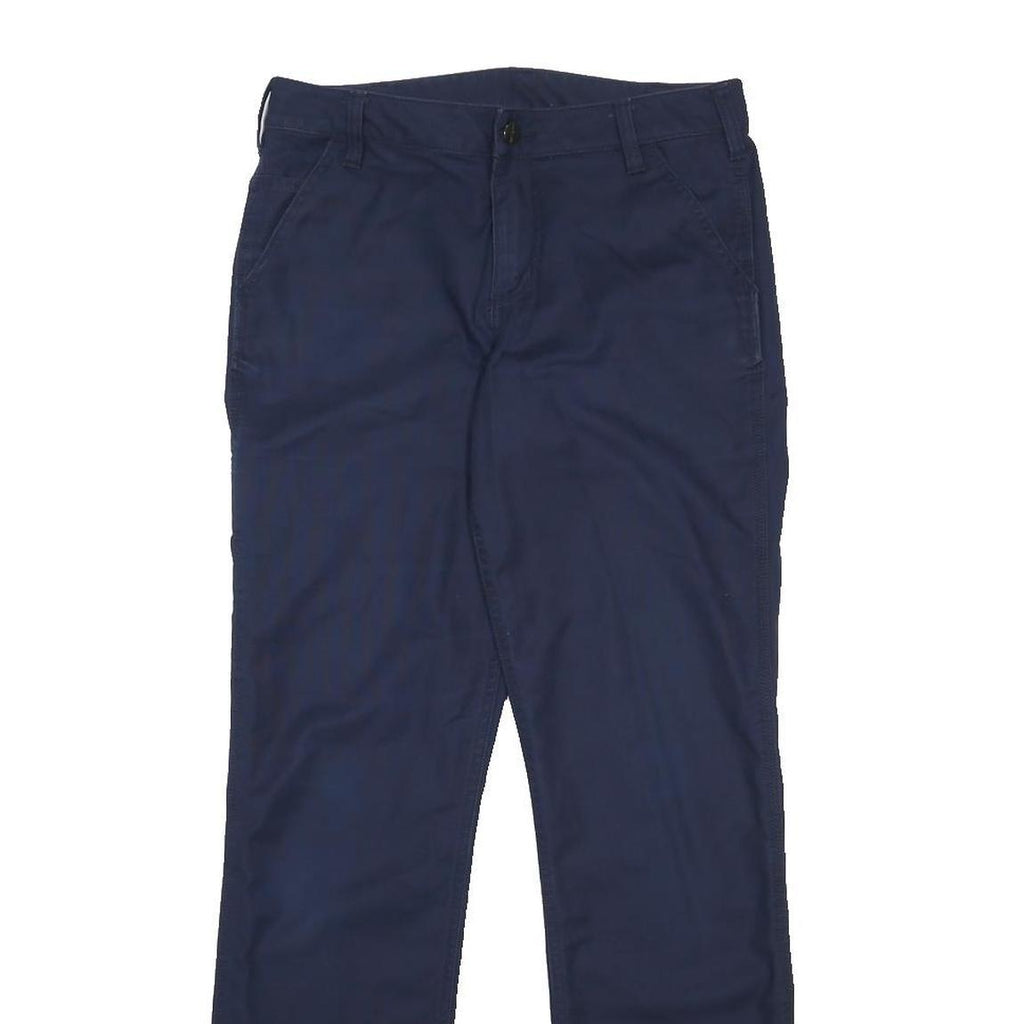 CARHARTT Womens Cotton Blend Navy Regular Straight Leg Trousers W30 L30 Workwear