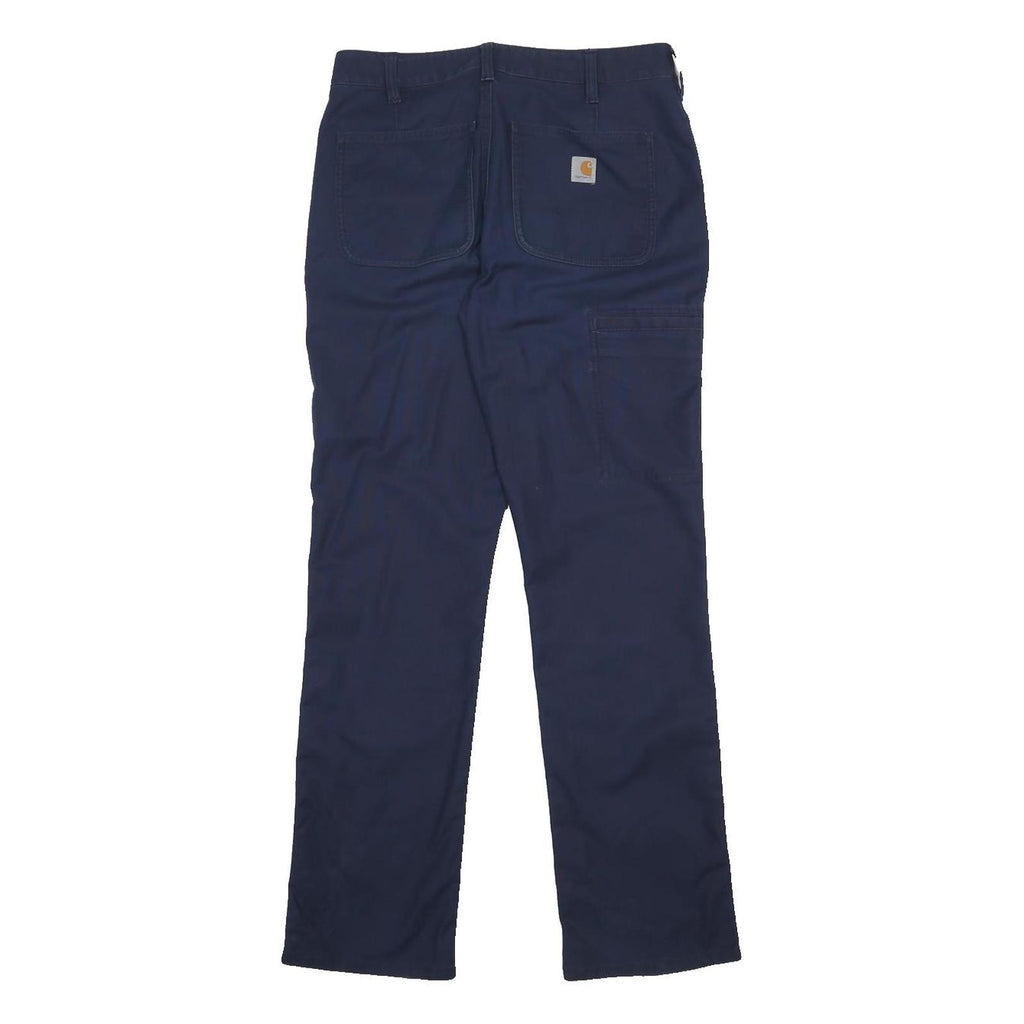 CARHARTT Womens Cotton Blend Navy Regular Straight Leg Trousers W30 L30 Workwear