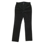 CHAPS Womens Black Slim Straight Cotton Blend Trousers W30 L31 Zip Pockets