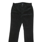 CHAPS Womens Black Slim Straight Cotton Blend Trousers W30 L31 Zip Pockets