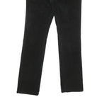 CHAPS Womens Black Slim Straight Cotton Blend Trousers W30 L31 Zip Pockets