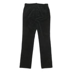 CHAPS Womens Black Slim Straight Cotton Blend Trousers W30 L31 Zip Pockets