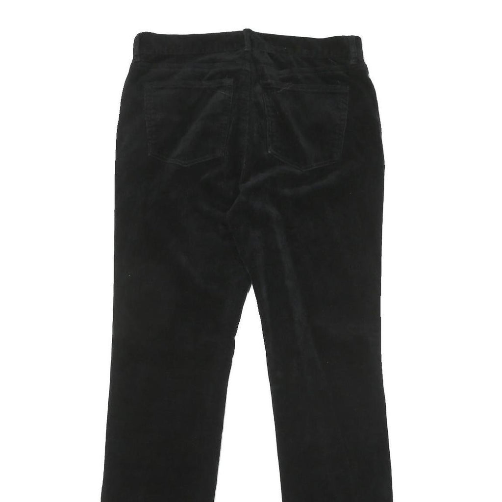 CHAPS Womens Black Slim Straight Cotton Blend Trousers W30 L31 Zip Pockets