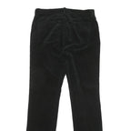 CHAPS Womens Black Slim Straight Cotton Blend Trousers W30 L31 Zip Pockets