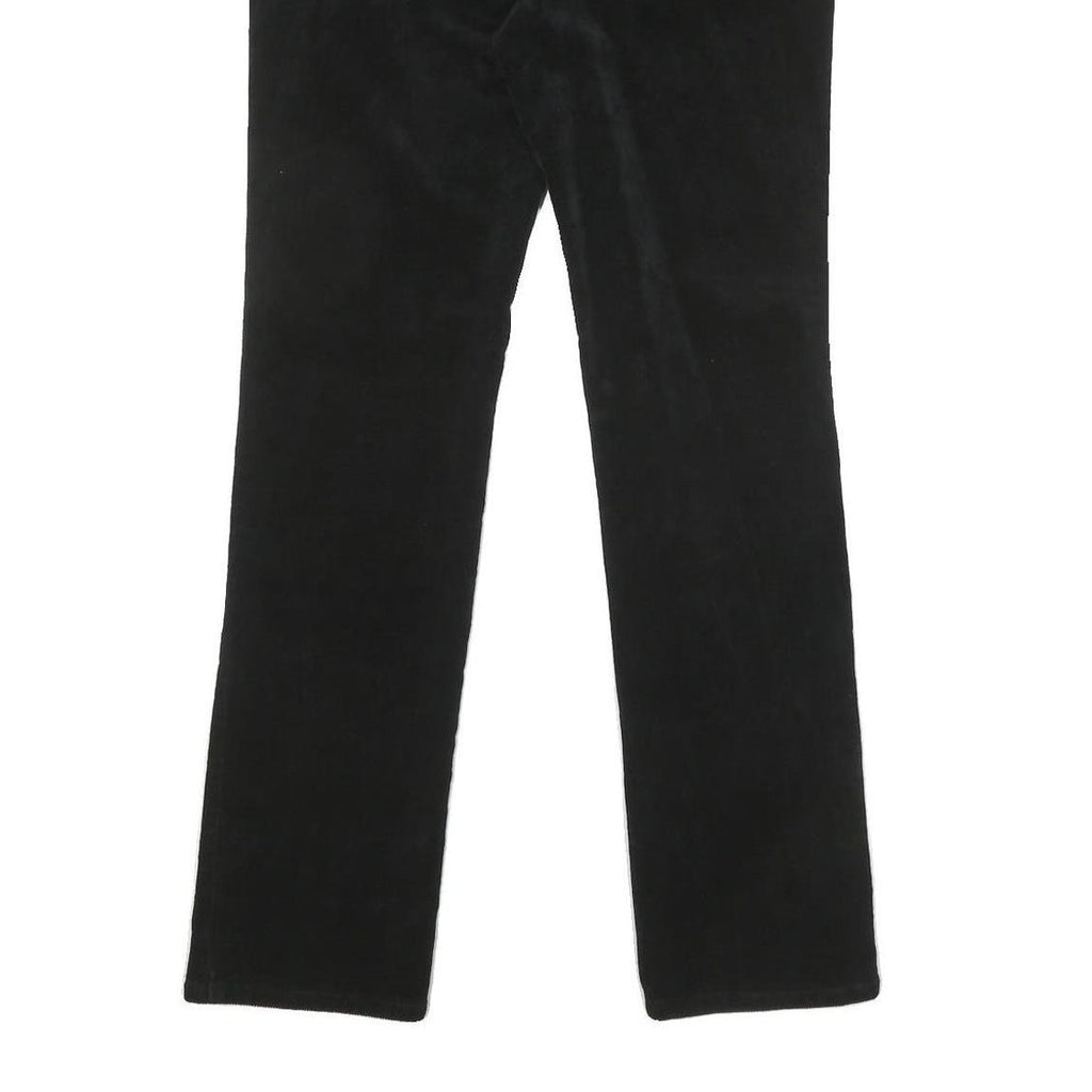 CHAPS Womens Black Slim Straight Cotton Blend Trousers W30 L31 Zip Pockets