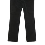 CHAPS Womens Black Slim Straight Cotton Blend Trousers W30 L31 Zip Pockets