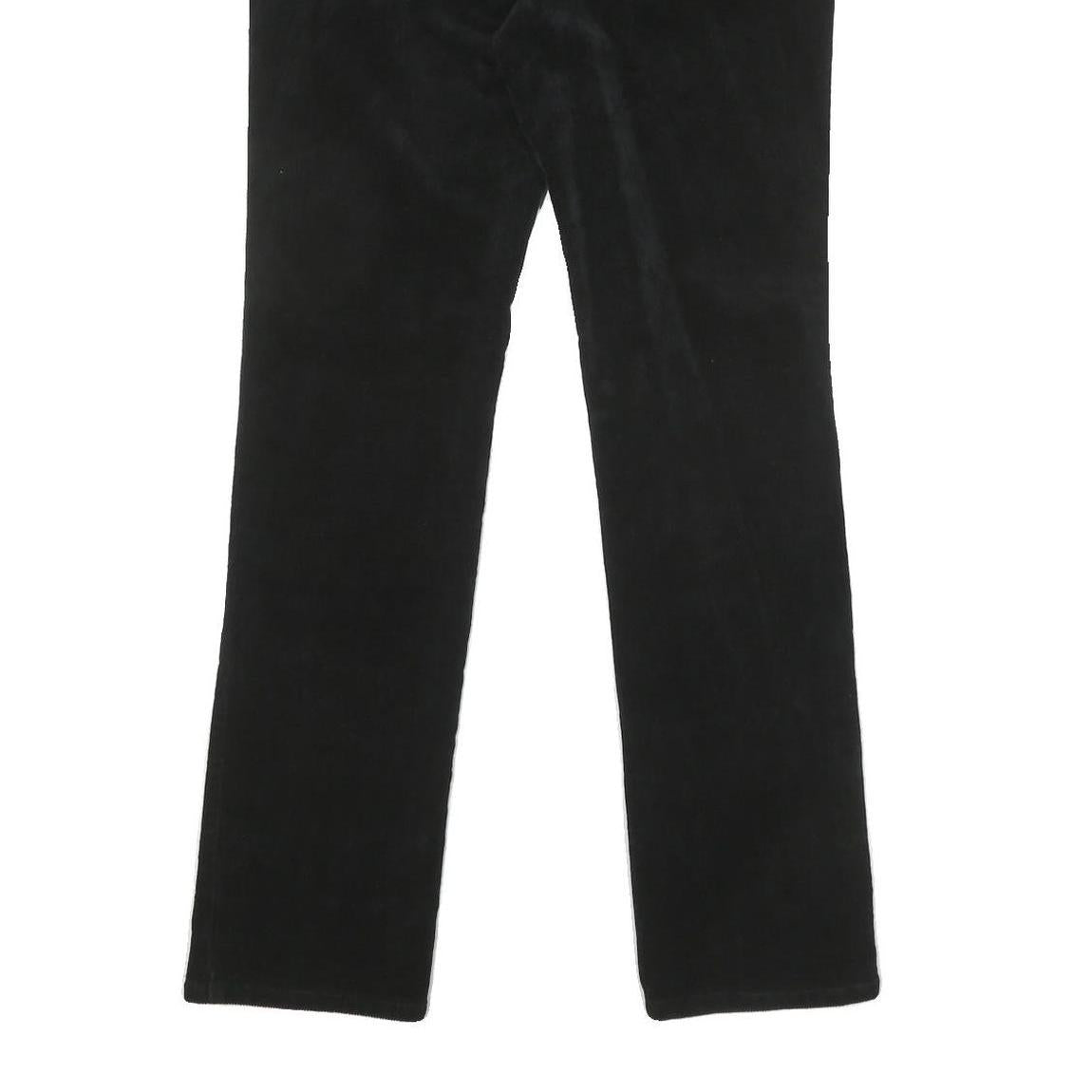 CHAPS Womens Black Slim Straight Cotton Blend Trousers W30 L31 Zip Pockets