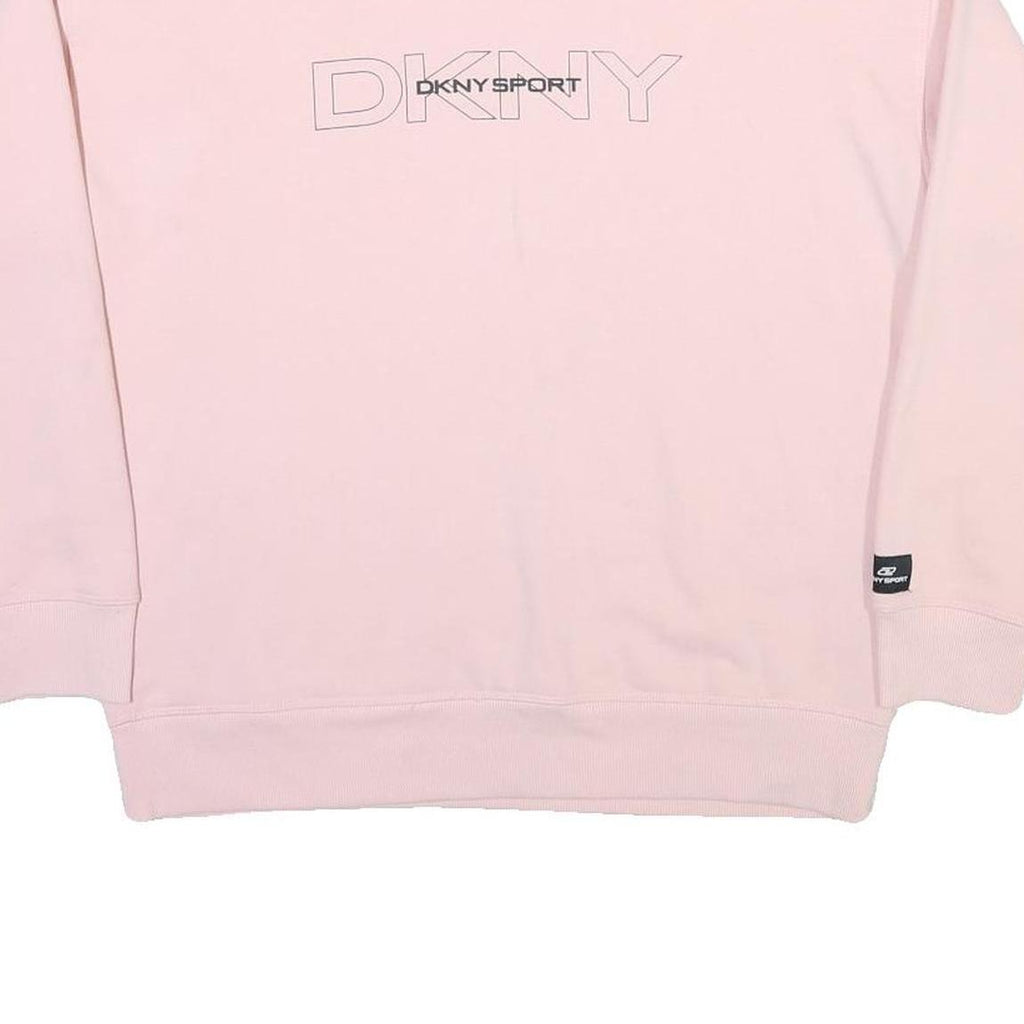 DKNY Womens Pink Crew Neck M Cotton Blend Sweatshirt DKNY Sport Casual
