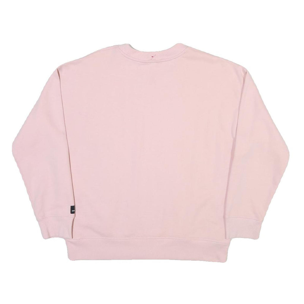 DKNY Womens Pink Crew Neck M Cotton Blend Sweatshirt DKNY Sport Casual