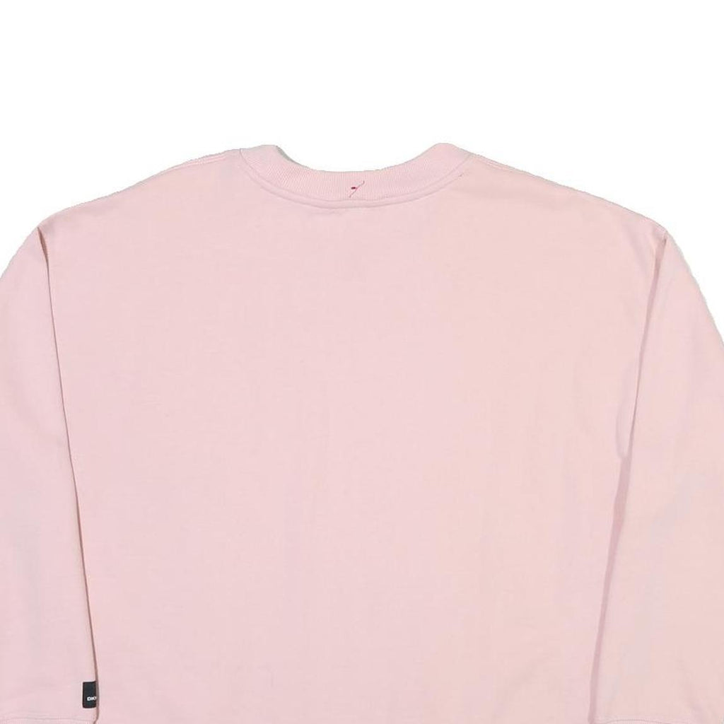 DKNY Womens Pink Crew Neck M Cotton Blend Sweatshirt DKNY Sport Casual