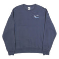 NIKE Mens Blue Crew Neck M Cotton Blend Sweatshirt Athletic Dept Just Do It