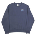 NIKE Mens Blue Crew Neck M Cotton Blend Sweatshirt Athletic Dept Just Do It