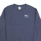 NIKE Mens Blue Crew Neck M Cotton Blend Sweatshirt Athletic Dept Just Do It