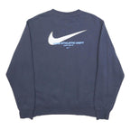 NIKE Mens Blue Crew Neck M Cotton Blend Sweatshirt Athletic Dept Just Do It