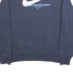 NIKE Mens Blue Crew Neck M Cotton Blend Sweatshirt Athletic Dept Just Do It