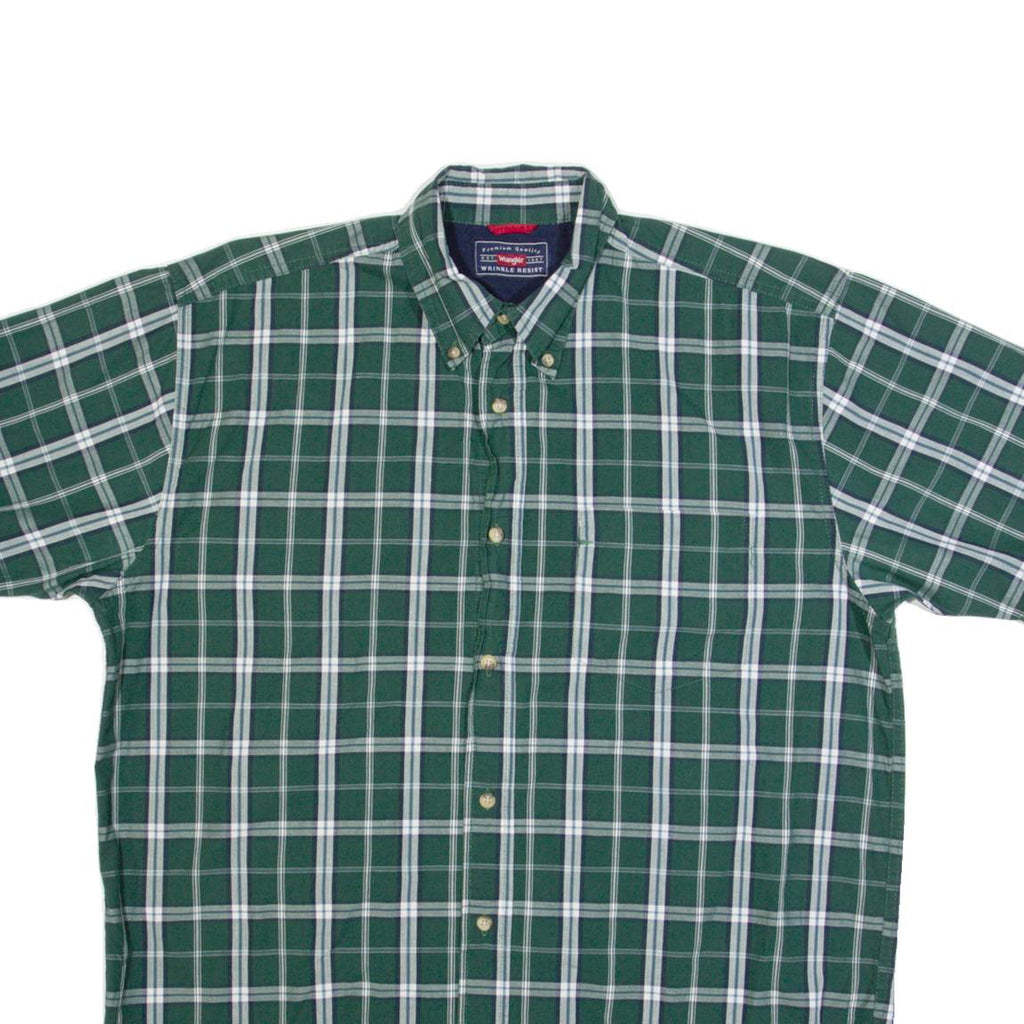 WRANGLER Mens Shirt Green Check M