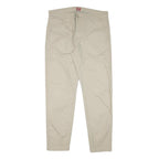 LEVI'S Mens Cotton Blend Beige Slim Tapered Trousers W36 L30 Casual Zip Closure