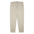LEVI'S Mens Cotton Blend Beige Slim Tapered Trousers W36 L30 Casual Zip Closure