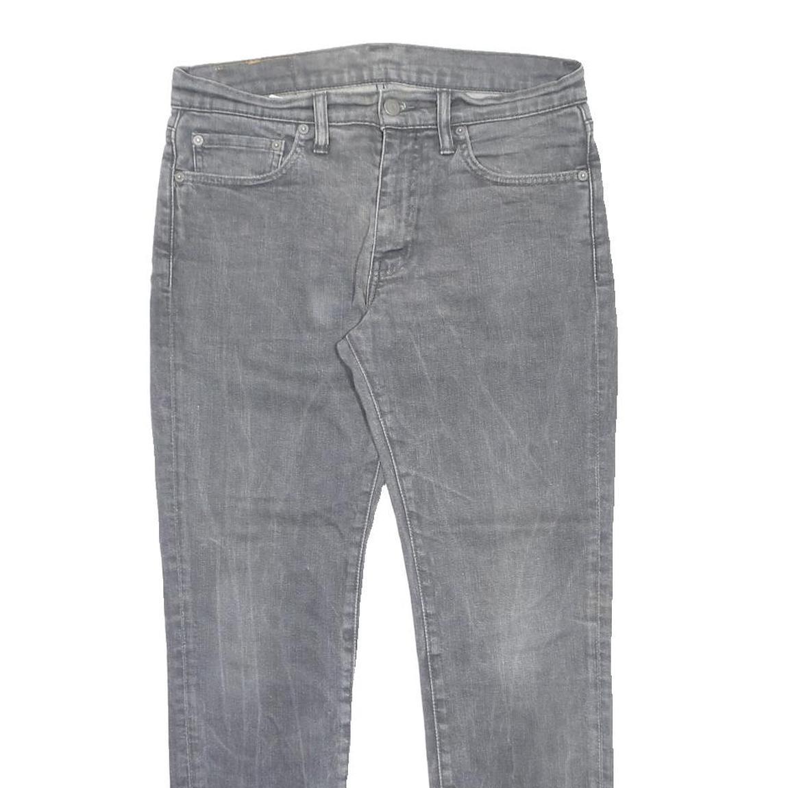 LEVI'S 511 Slim Mens Jeans Grey Regular Slim Denim Medium W32 L30 Slim Fit Zip