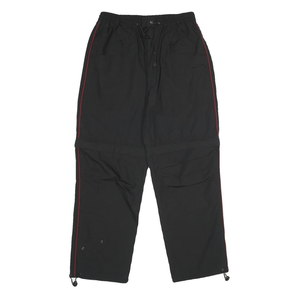 EXPRESSIONS Mens Cotton Blend Black Regular Straight Trousers W28 L30 Zip