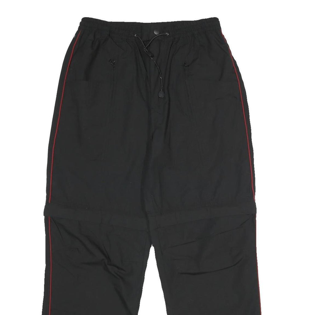 EXPRESSIONS Mens Cotton Blend Black Regular Straight Trousers W28 L30 Zip
