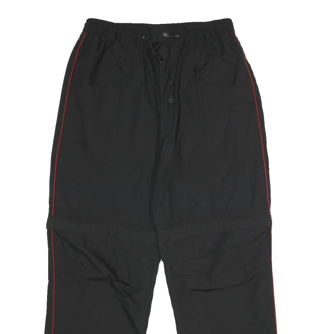 EXPRESSIONS Mens Cotton Blend Black Regular Straight Trousers W28 L30 Zip