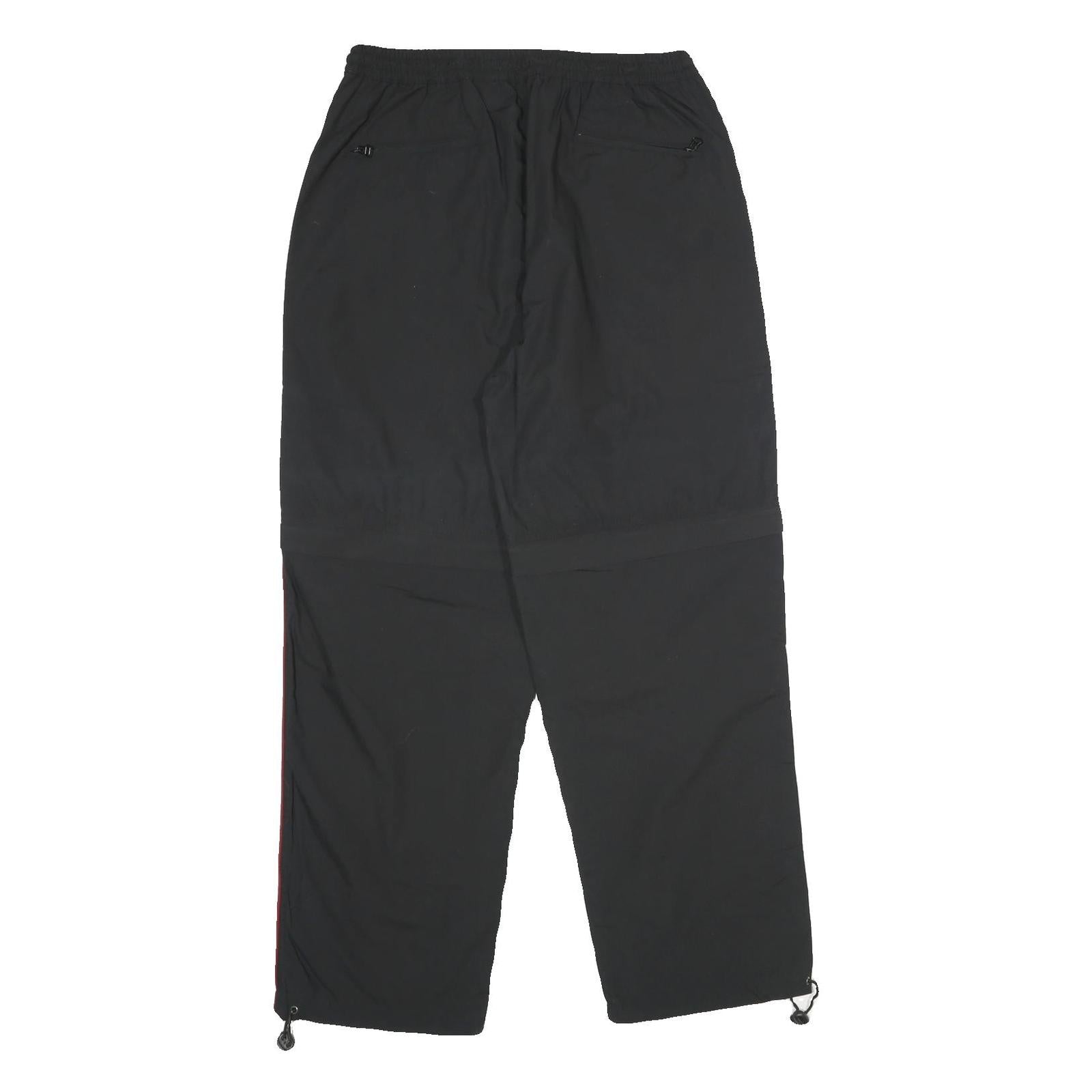 EXPRESSIONS Mens Cotton Blend Black Regular Straight Trousers W28 L30 Zip