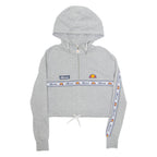 ELLESSE Cropped Womens Grey Hoodie UK 4
