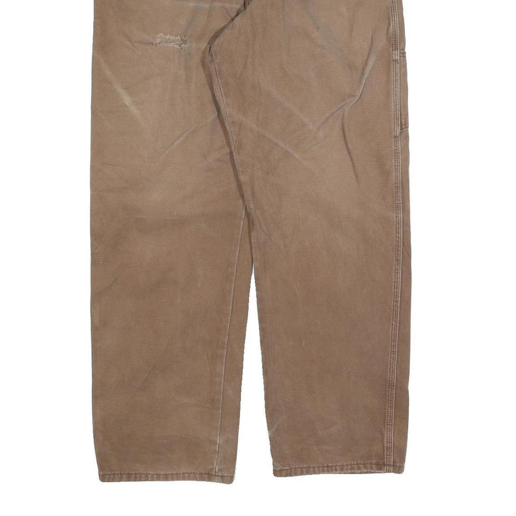 DICKIES Mens Jeans Brown Relaxed Straight Denim Medium W38 L30 Workwear Pants