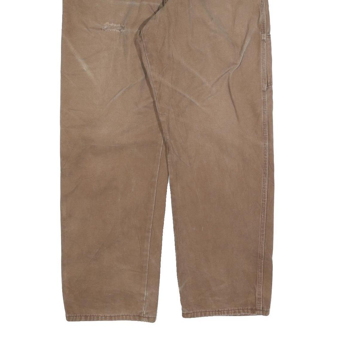 DICKIES Mens Jeans Brown Relaxed Straight Denim Medium W38 L30 Workwear Pants