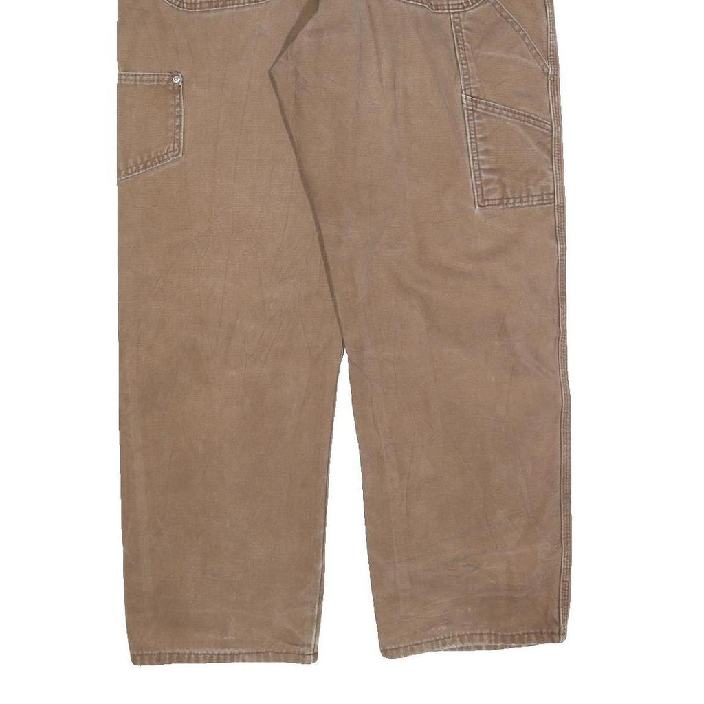 DICKIES Mens Jeans Brown Relaxed Straight Denim Medium W38 L30 Workwear Pants