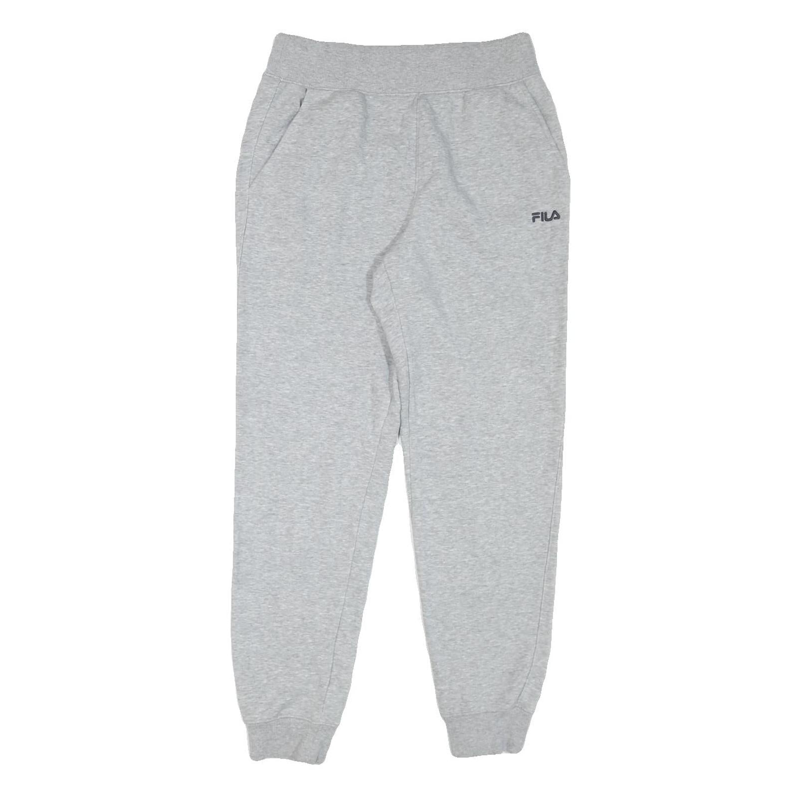 FILA Mens Joggers Grey Slim Tapered S W30 L29 Cotton Blend Casual Sportswear