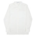 Mens Plain Shirt White Long Sleeve M