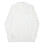 Mens Plain Shirt White Long Sleeve M