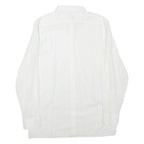 Mens Plain Shirt White Long Sleeve M