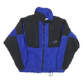 RUBICON Mens Blue & Black Lightweight Zip Fleece Jacket M Polyester Blend