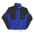 RUBICON Mens Blue & Black Lightweight Zip Fleece Jacket M Polyester Blend