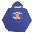 SPORTTEK Mens Blue Hamilton Basketball Pullover Hoodie L Cotton Printed Graphic