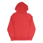 CHAMPION REVERSE WEAVE Mens Red Hoodie M Embroidered Logo Cotton Blend