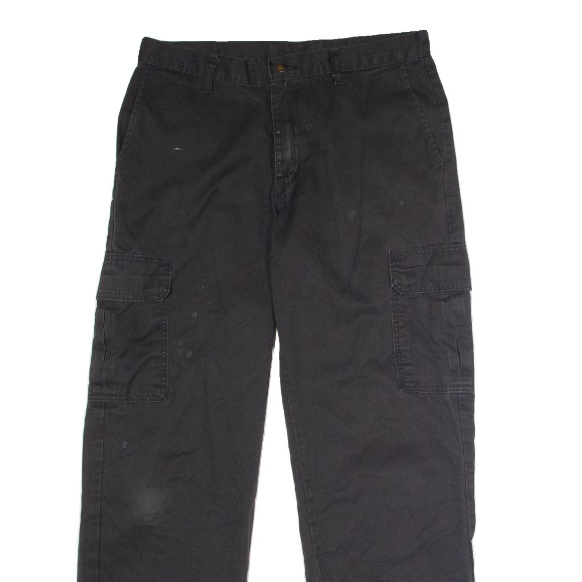 DICKIES Workwear Cargo Mens Trousers Black Regular Straight W34 L30