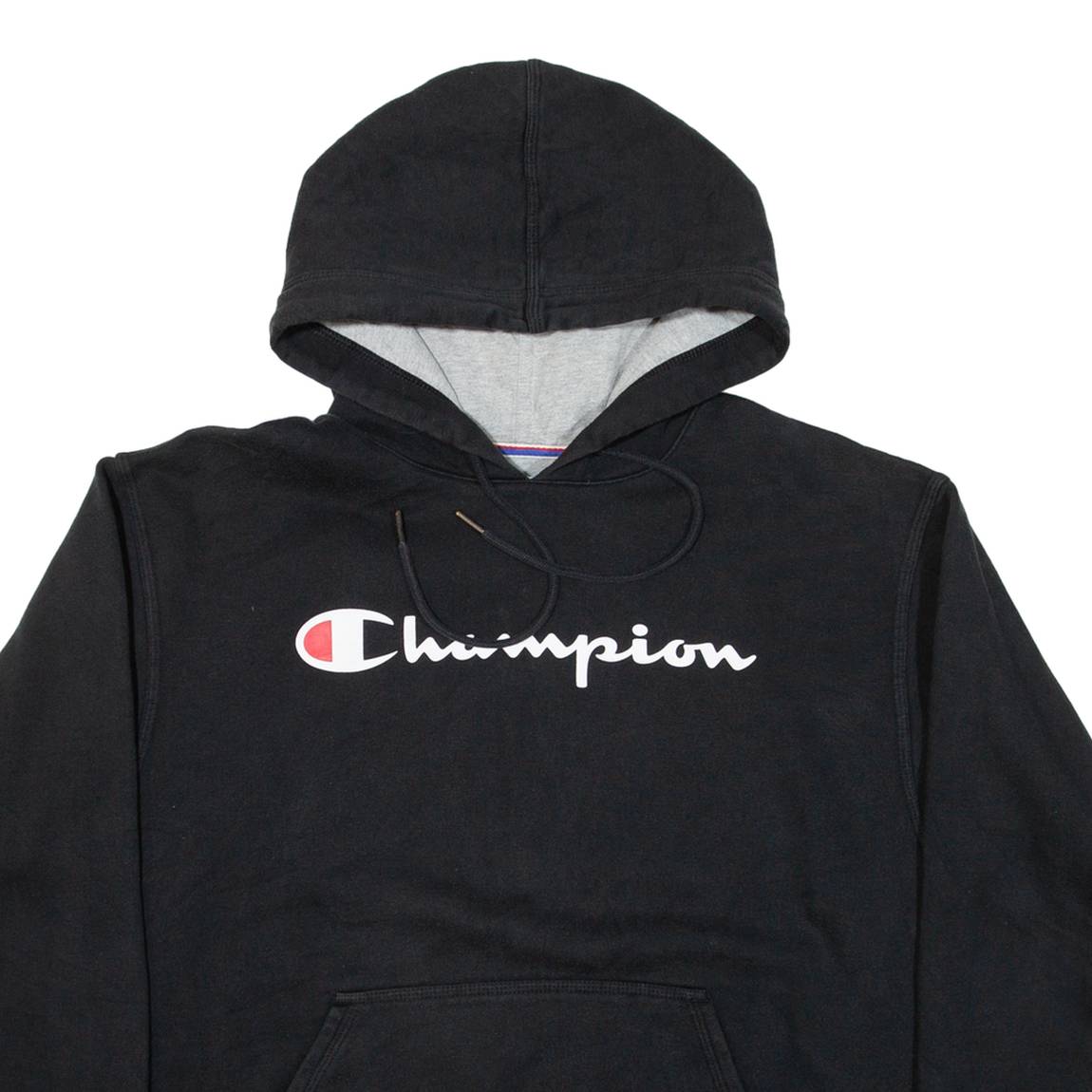 CHAMPION Mens Black Hoodie M