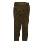 MASSIMO DUTTI Womens Cotton Blend Khaki Slim Skinny Trousers W28 L28 Stylish