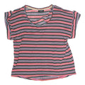 MAX & CO Womens Multicolour Striped Basic Short Sleeve Round Neck Top L Casual