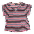 MAX & CO Womens Multicolour Striped Basic Short Sleeve Round Neck Top L Casual