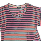 MAX & CO Womens Multicolour Striped Basic Short Sleeve Round Neck Top L Casual